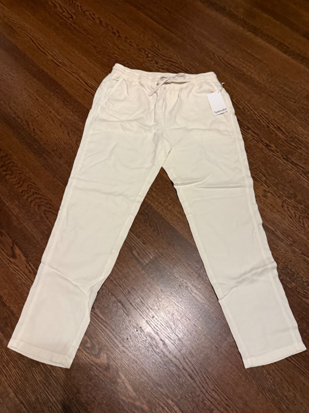 Splendid Perla linen Blend pant NWT white sand
